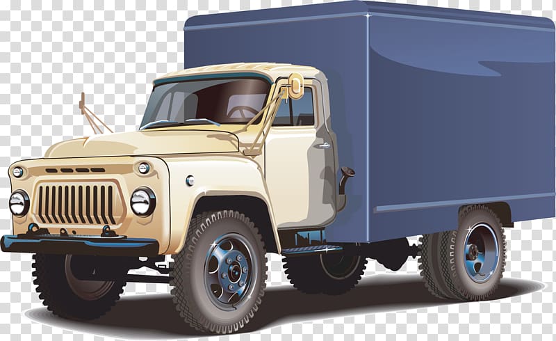Car GAZ-52 Van Truck, Moving cars transparent background PNG clipart