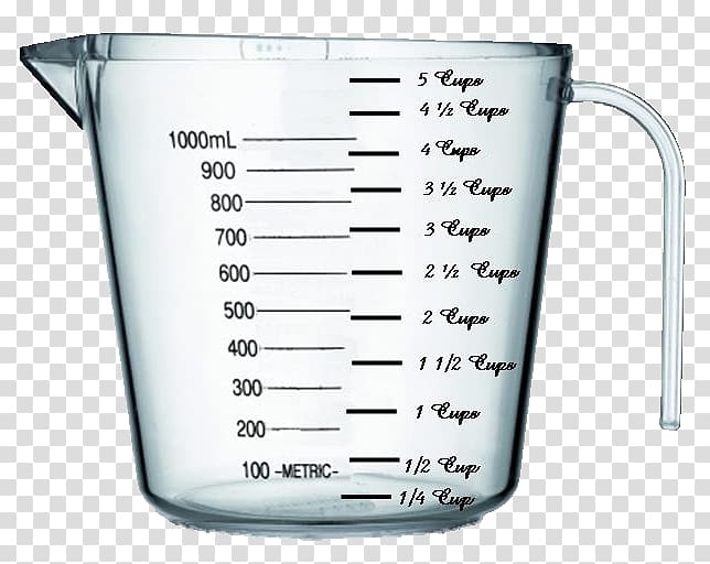 Measuring cup Recipe Measurement Conversion of units, cup transparent background PNG clipart