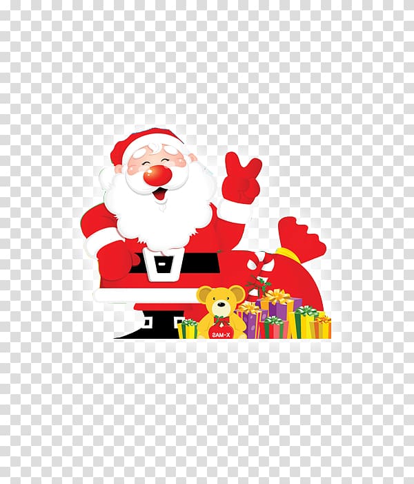 Santa Claus Christmas ornament, Creative Christmas transparent background PNG clipart