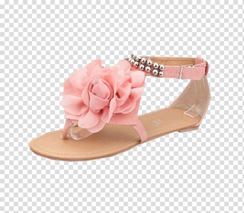Sandal Pink Wedge Shoe Casual, Pink Pearl sandals transparent background PNG clipart