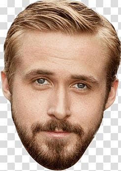 male character illustration, Ryan Gosling Face transparent background PNG clipart