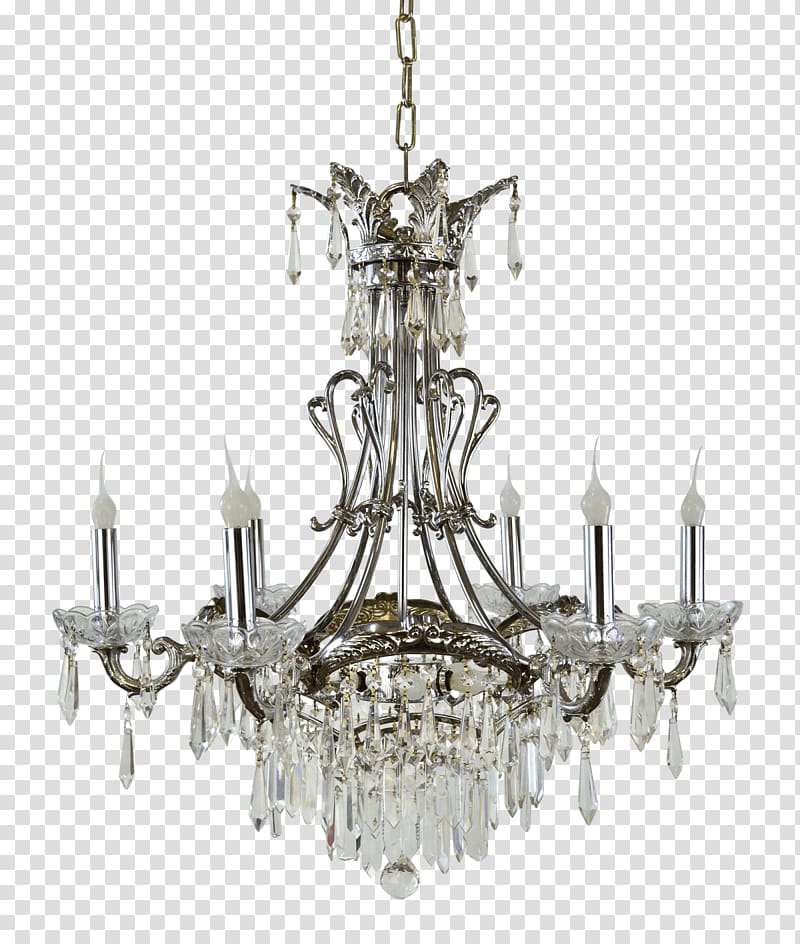 silver candlelight chandelier illustration, Vintage Chandelier transparent background PNG clipart