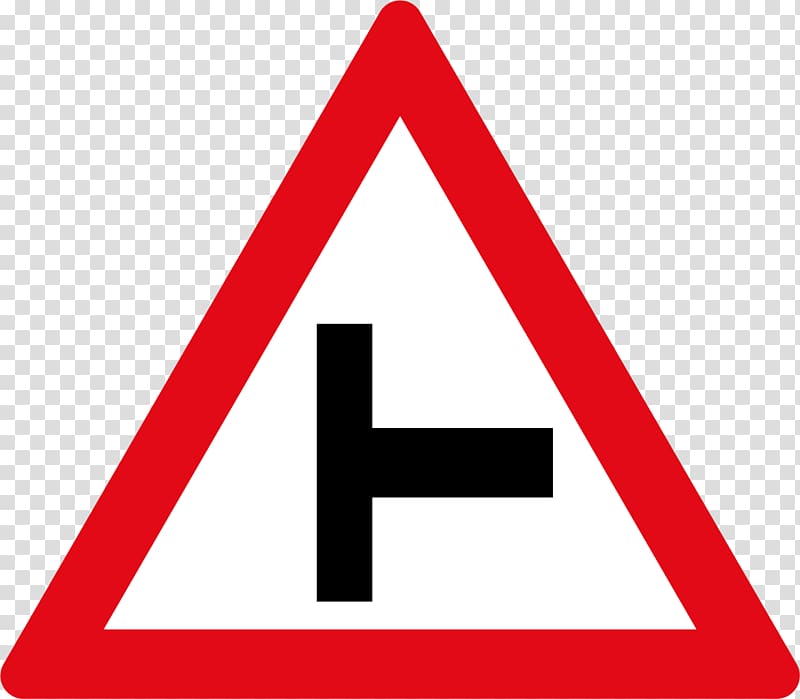 Road signs in Singapore Road junction Traffic sign Three-way junction, Side Road transparent background PNG clipart