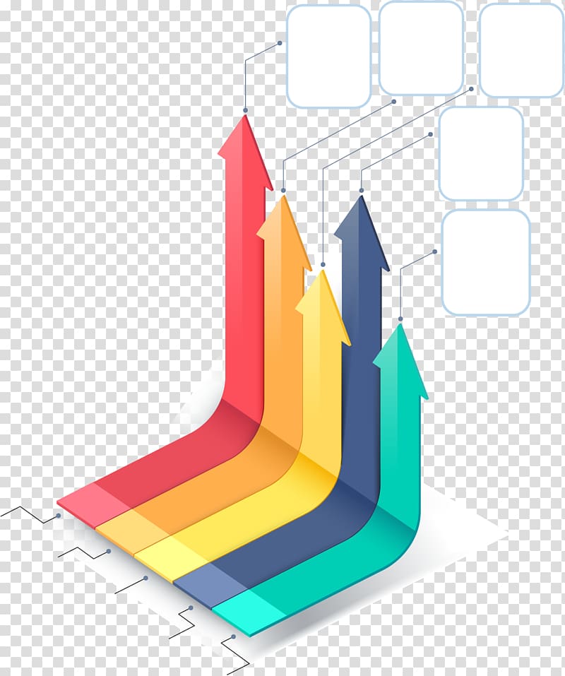 assorted-colored arrows, Arrow Infographic, hand colored up arrow transparent background PNG clipart