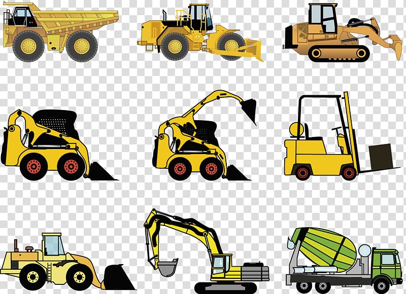 Architectural engineering Heavy equipment Truck Vehicle, excavator transparent background PNG clipart
