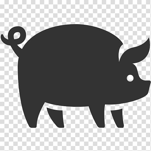 Black & White Pig Computer Icons, pig transparent background PNG clipart