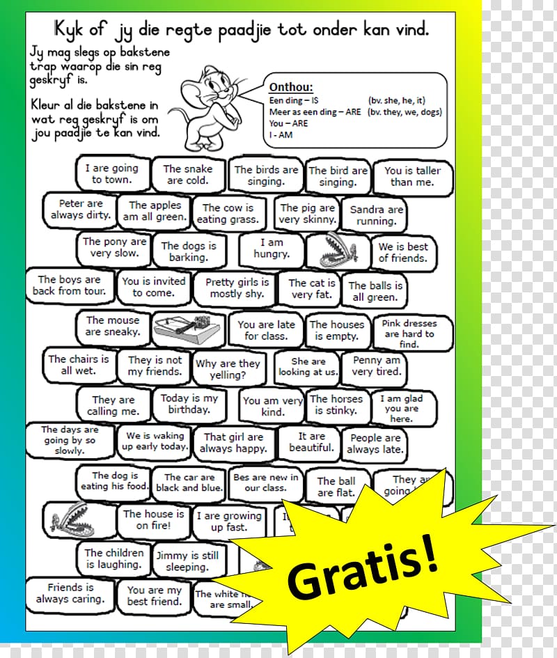 Lesson plan Afrikaans English Worksheet, bied transparent background PNG clipart