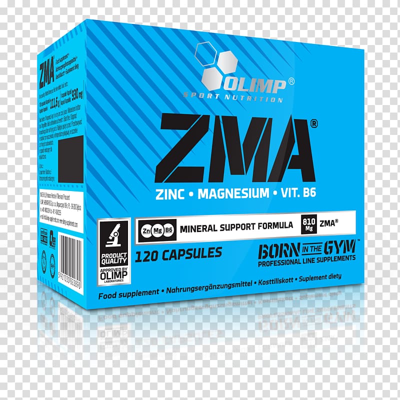 Dietary supplement ZMA Capsule Vitamin B-6 Sports nutrition, vitamine transparent background PNG clipart