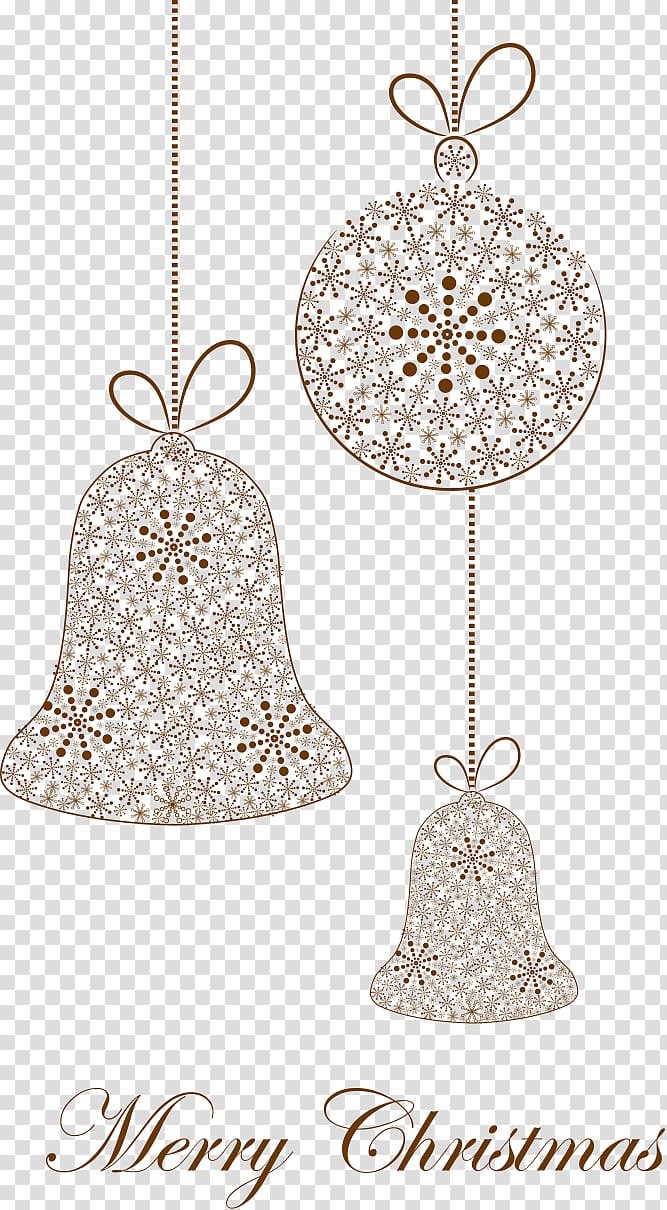 Christmas ornament Silhouette Snowflake, Christmas bells silhouette transparent background PNG clipart