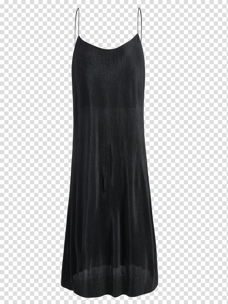 Little black dress Slip T-shirt Chemise, pleated transparent background PNG clipart