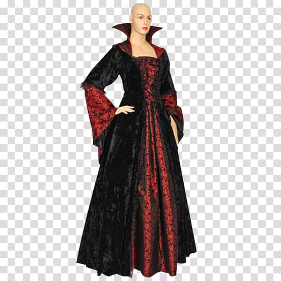 Dress Robe Velvet Cape Gown, noble lace transparent background PNG clipart
