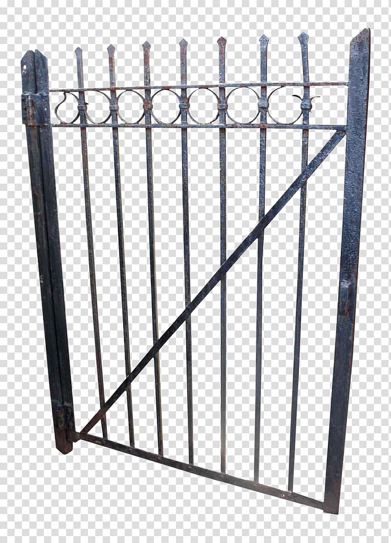 Streaking Fence Wrought iron Gate Door, Fence transparent background PNG clipart