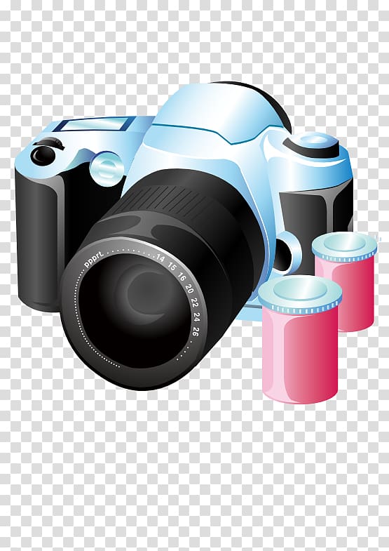 Professional video camera Digital SLR , flower camera transparent background PNG clipart