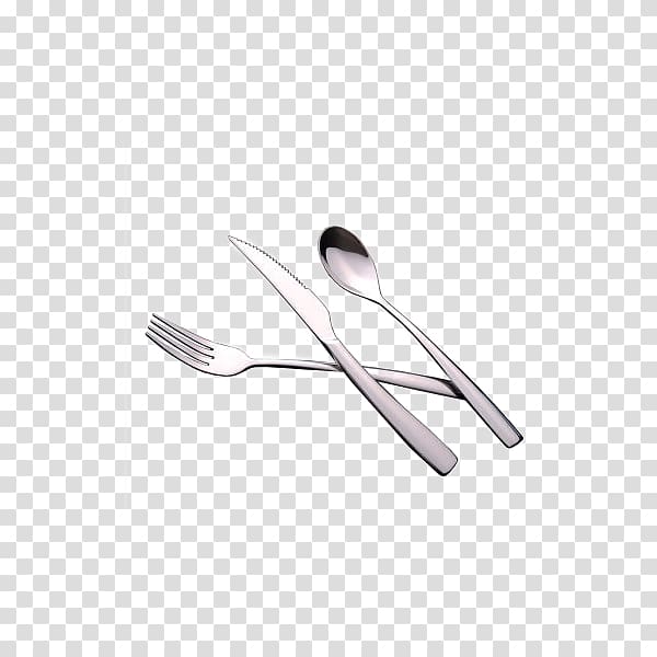 Spoon Knife Spork Fork, Baig stainless steel knife and fork spoon three-piece BAYCO transparent background PNG clipart