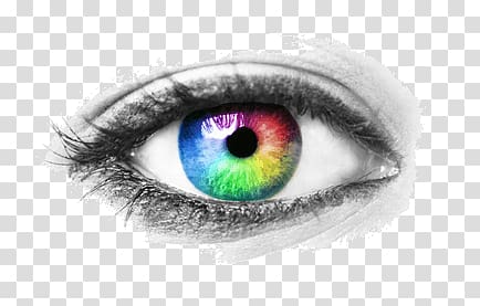 multicolored contact lens, Eye Colours transparent background PNG clipart