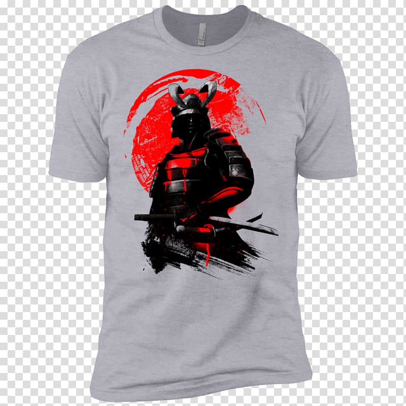 Printed T-shirt Samurai Top, T-shirt transparent background PNG clipart