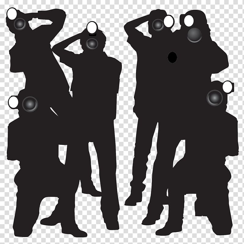 silhouette of taking , Hollywood Sign Party Paparazzi Wall, Paparazzi transparent background PNG clipart