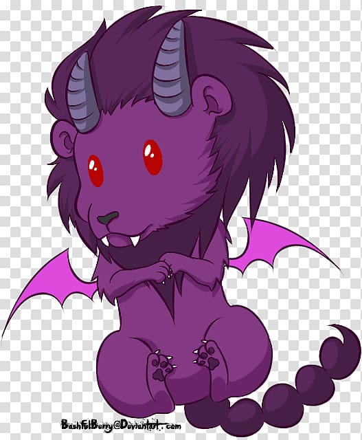 Pony Manticore Demon Chibi Art, demon transparent background PNG clipart