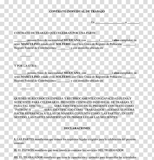 Employment contract Document El precontrato de trabajo Labor, Contrato transparent background PNG clipart