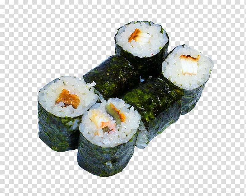 California roll Gimbap Sushi Makizushi Unagi, sushi transparent background PNG clipart