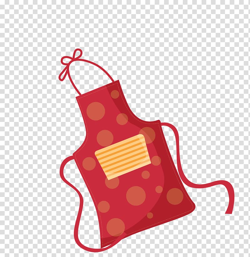 red apron graphic, Apron Cartoon Designer, red apron cooking transparent background PNG clipart