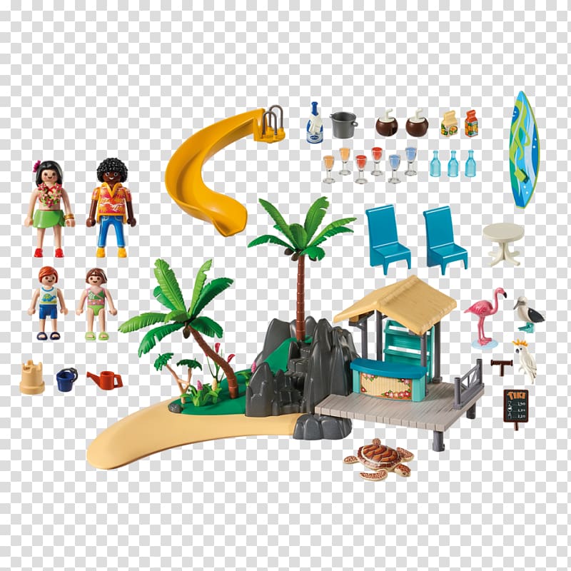 Playmobil Island Juice Bar 6979 Game Playground slide, play mobil transparent background PNG clipart