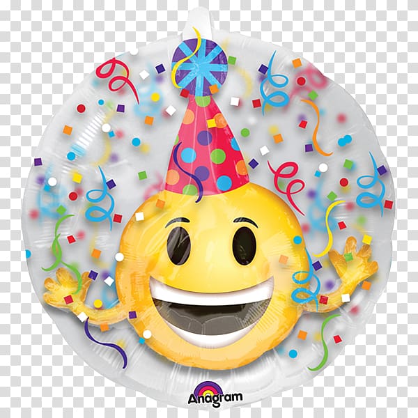 Balloon Party hat Birthday Emoticon, Homero transparent background PNG clipart