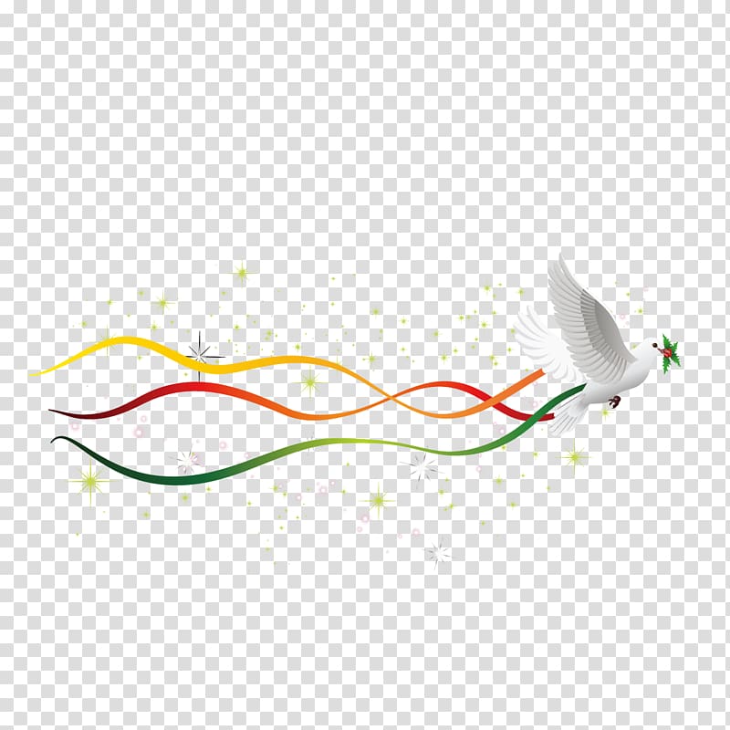 Columbidae Line Graphic design, Pigeons and color wavy lines transparent background PNG clipart