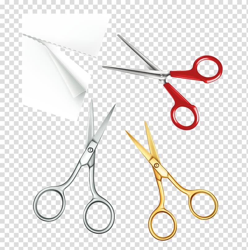 Paper Scissors Illustration, Exquisite tailoring scissors transparent background PNG clipart