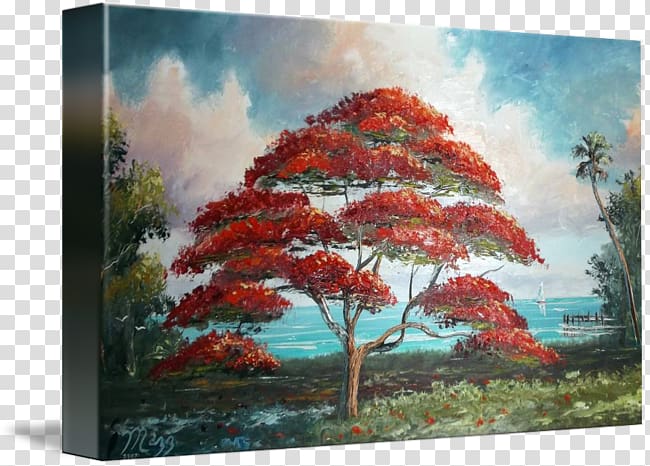 Painting Royal poinciana Tree Art Current Gallery, Royal poinciana transparent background PNG clipart