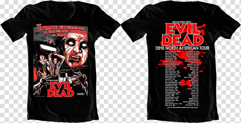 T-shirt Evil Dead film series The Evil Dead Fictional Universe Evil Dead: Hail to the King, T-shirt transparent background PNG clipart