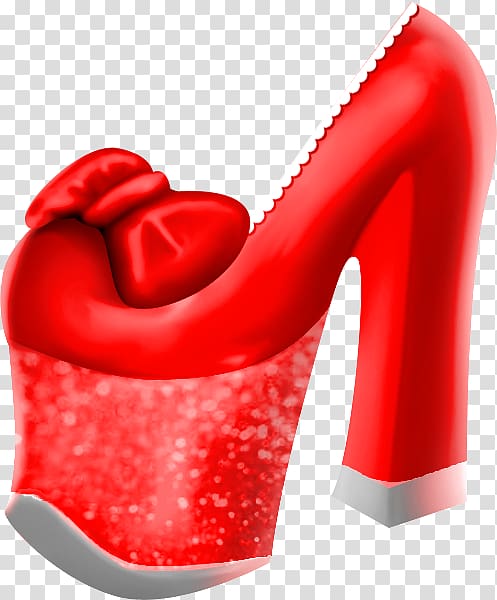 Shoe High-heeled footwear Handbag Boot, Big red high heels transparent background PNG clipart