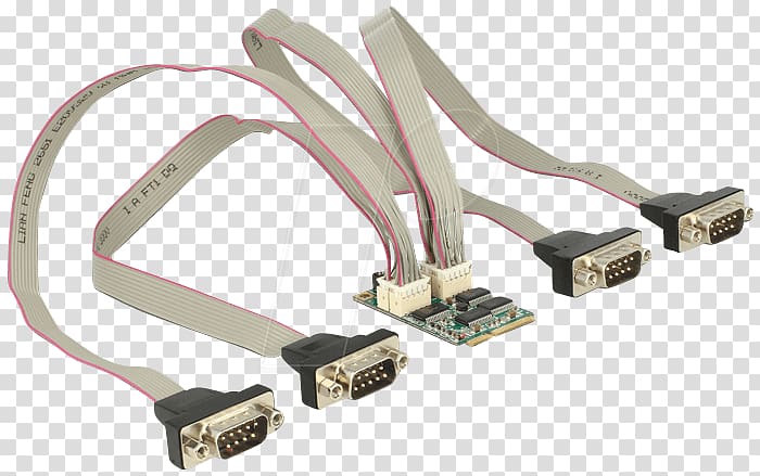 Serial cable PCI Express Mini PCI RS-232 Serial port, USB transparent background PNG clipart
