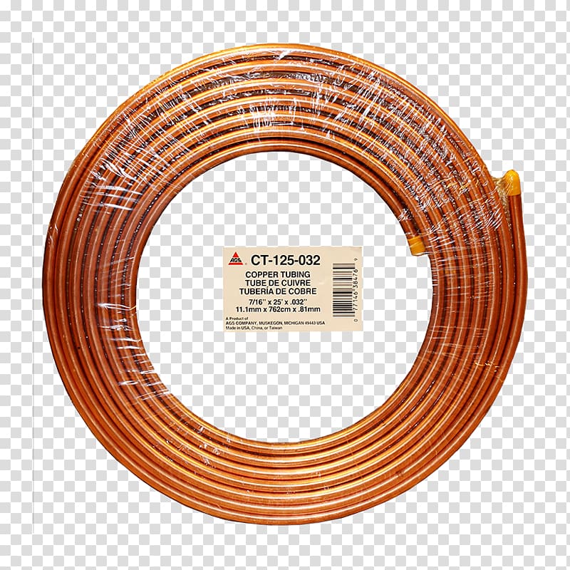Copper tubing Annealing Wire Copper conductor, copper rust transparent background PNG clipart
