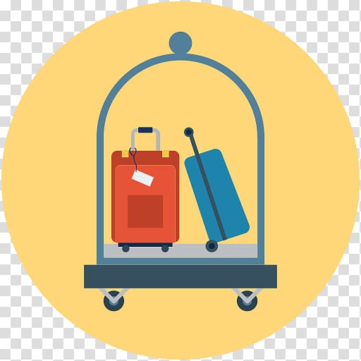 Baggage cart, suitcase transparent background PNG clipart
