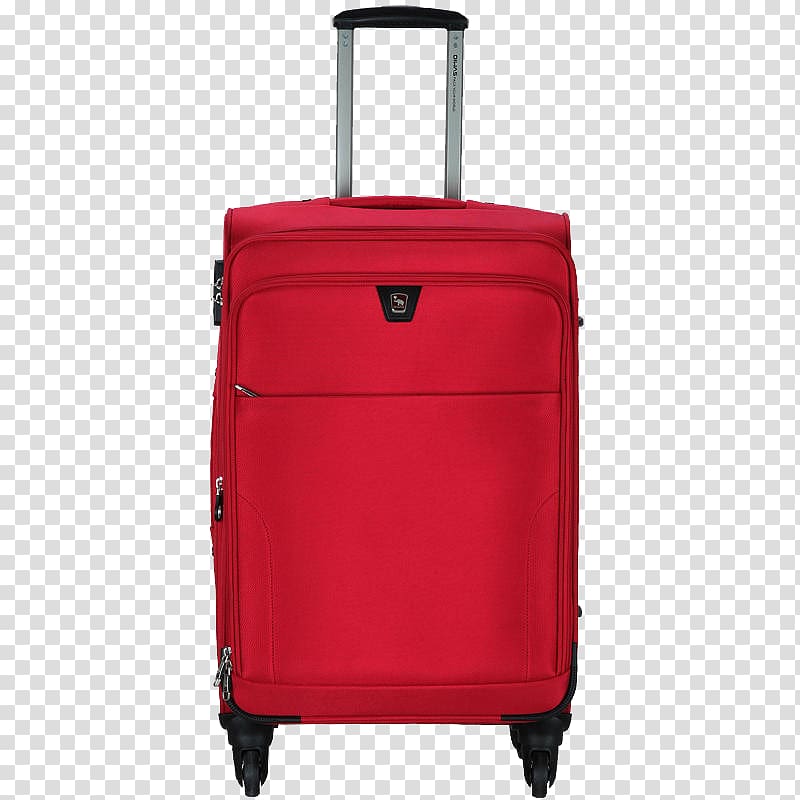 Red, Red suitcase transparent background PNG clipart