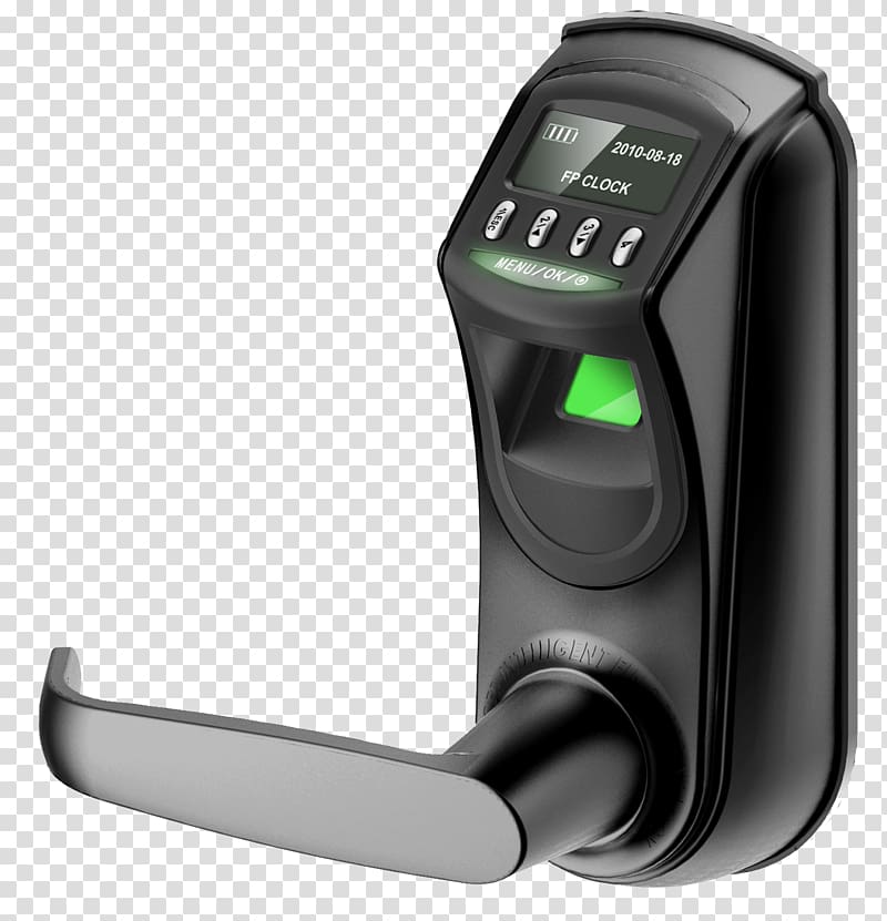 Fingerprint Electronic lock Biometrics Door, fingerprint scanning transparent background PNG clipart