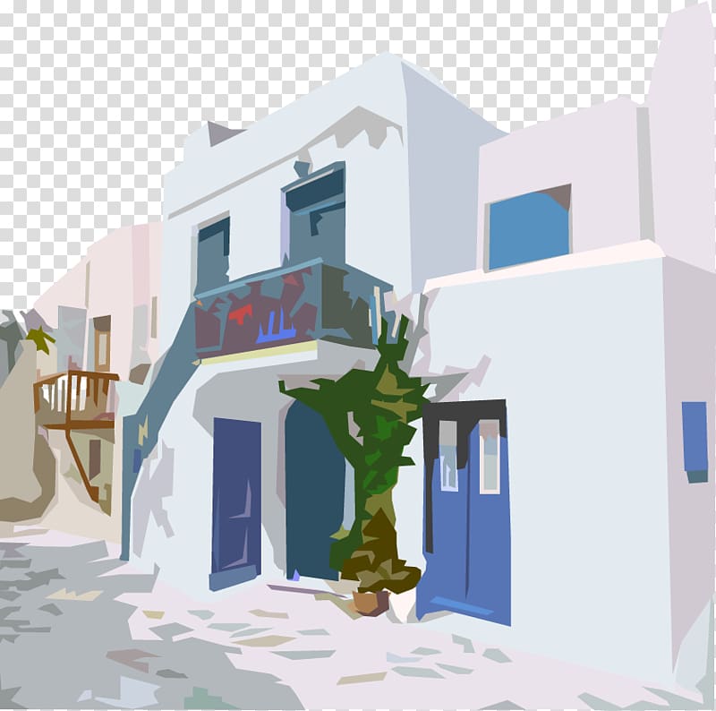 Hengchun , European-style blue and white town transparent background PNG clipart