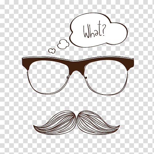 Glasses Moustache Drawing, Glasses with a mustache transparent background PNG clipart