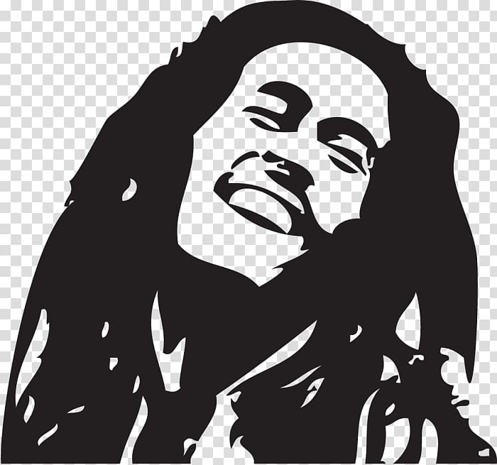 Bob Marley Stencil Reggae, Bob Marley transparent background PNG clipart
