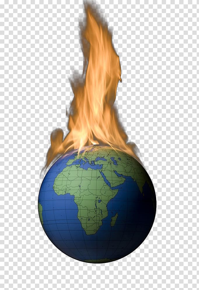 Burning Earth transparent background PNG clipart