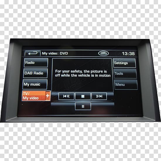 Luxury vehicle Multimedia Display device Computer hardware Media player, Land Rover Range Rover Vogue transparent background PNG clipart