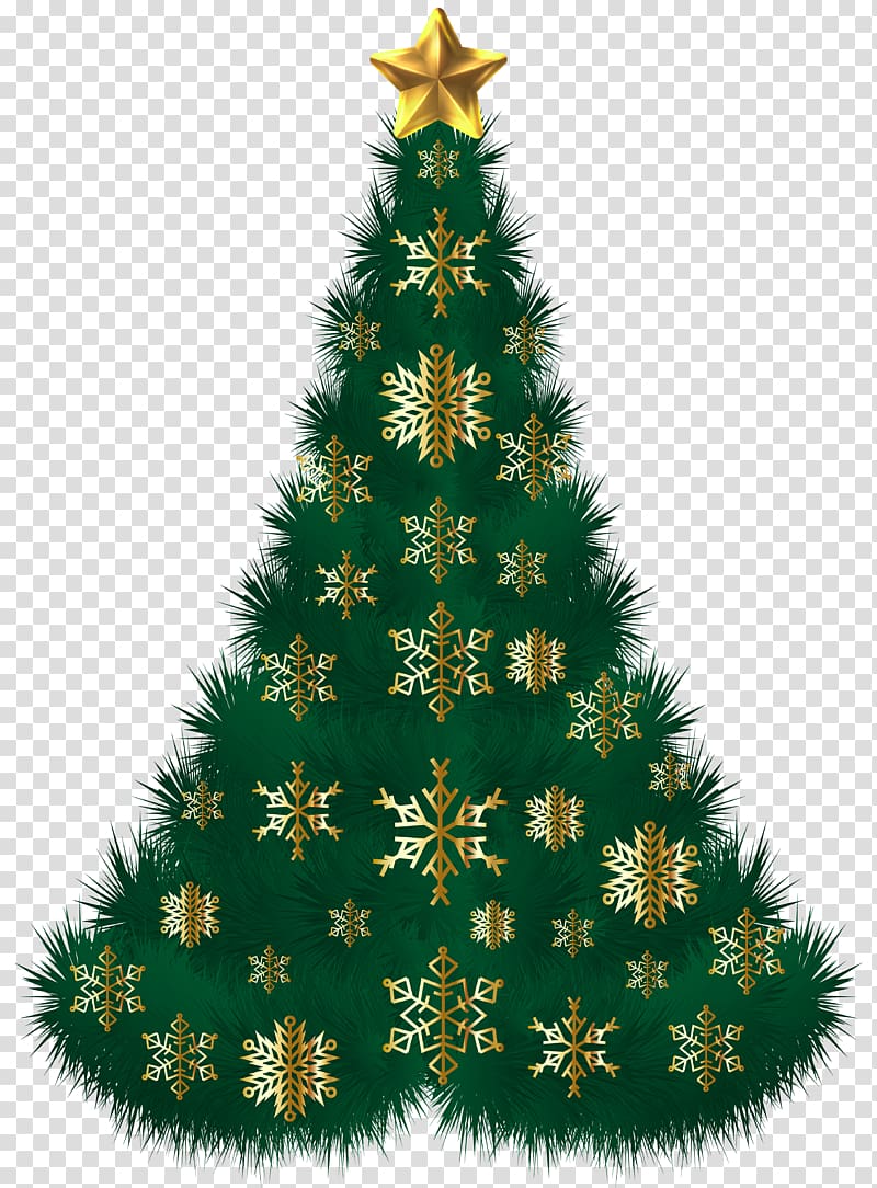 Christmas tree with snowflakes illustration, Artificial Christmas tree Christmas decoration, Christmas Tree transparent background PNG clipart