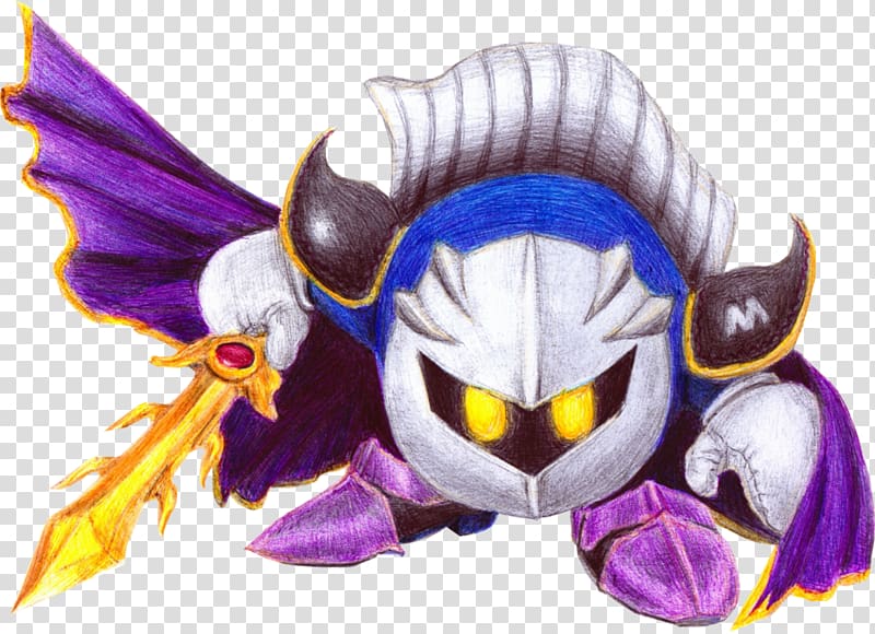 Meta Knight Kirby King Dedede Super Smash Bros. Brawl Drawing, Kirby transparent background PNG clipart