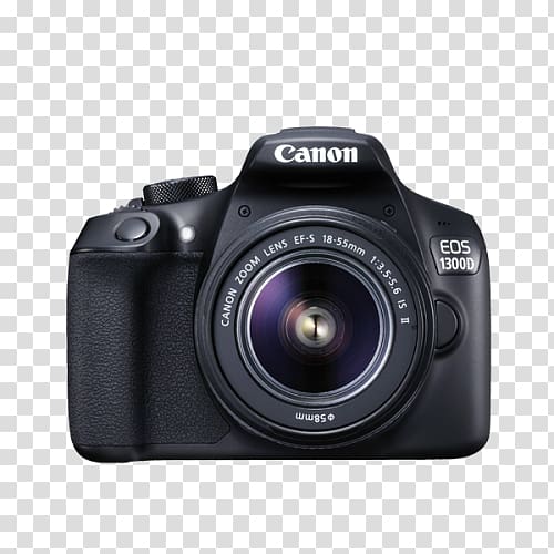 Canon EOS 1300D Canon EOS 1200D Canon EOS 200D Canon EF-S lens mount Canon EF-S 18–55mm lens, Camera transparent background PNG clipart