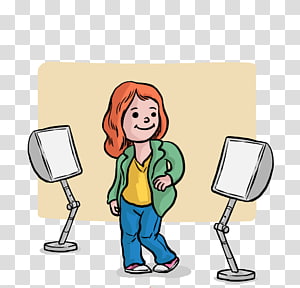 Cartoon Illustration, graphing Women transparent background PNG clipart thumbnail