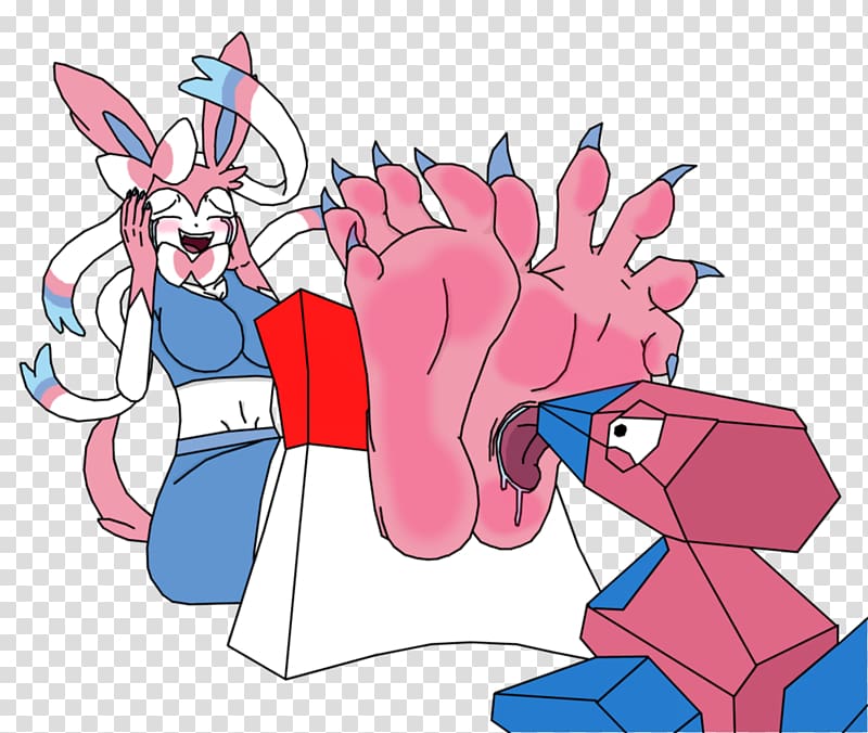 Sylveon Foot fetishism Tickling Eevee, others transparent background PNG clipart