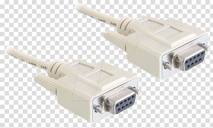 Null modem RS-232 Electrical cable Serial cable Serial port, Serial Cable transparent background PNG clipart
