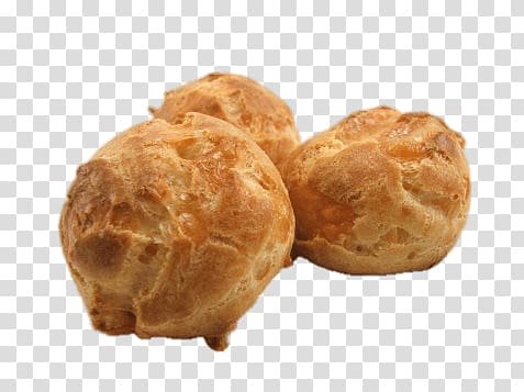 three pastry, Gougères transparent background PNG clipart