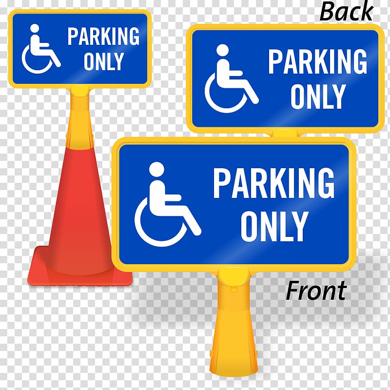 Traffic sign Brand Logo, disabled parking symbol transparent background PNG clipart